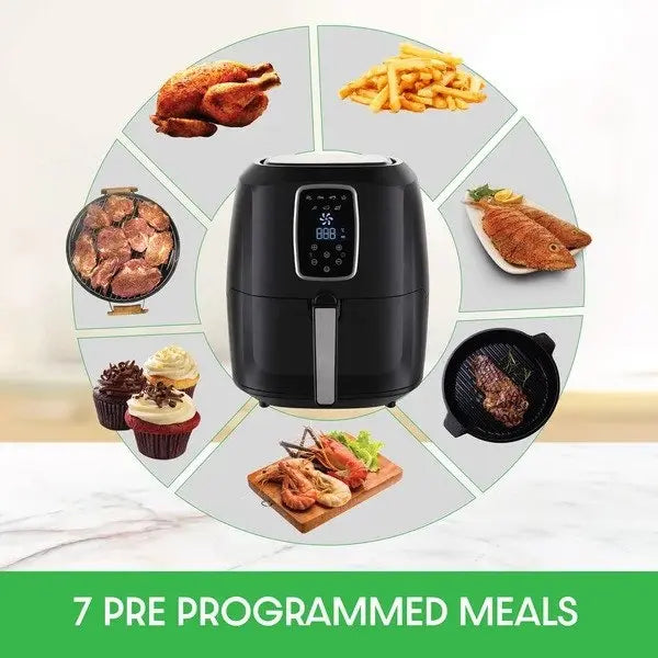 Digital Air Fryer 7L LED Display Kitchen Couture Healthy Oil Free Cooking - Myzenhome