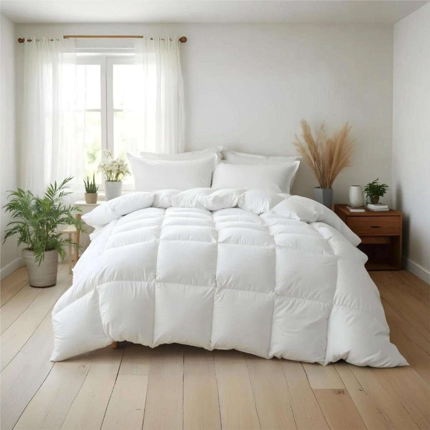 Duck feather & down quilt 500gsm + duck feather and down pillows 2 pack combo Royal Comfort