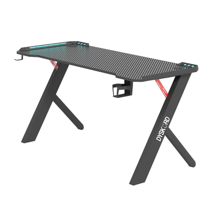 Dyskord Gaming Table Desk Office Desktop Steel LED RGB Lighting - Myzenhome