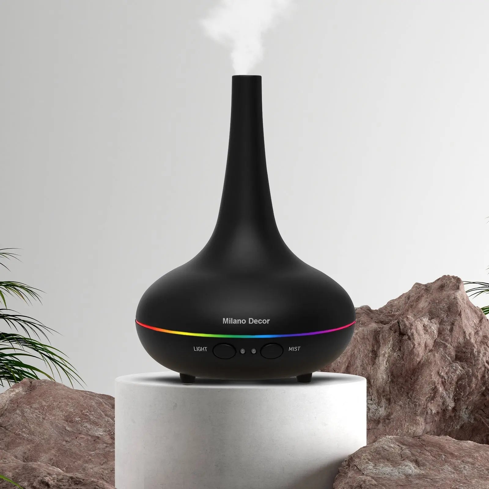 Essential oil diffuser ultrasonic humidifier aromatherapy led light 200ml 3 oils Milano Decor