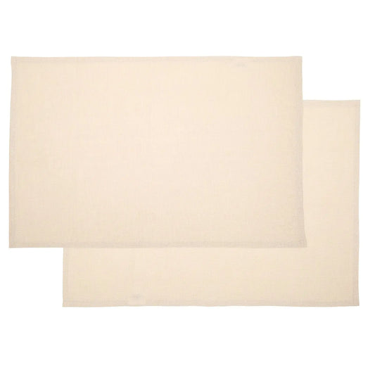French luxe 100% linen rectangular dining table placemat 2 piece set Royal Comfort