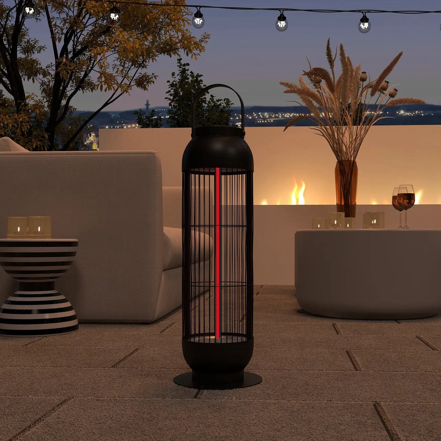 Havana Outdoors Portaheat 1000 Electric Heater Patio Stainless Steel Black - Myzenhome