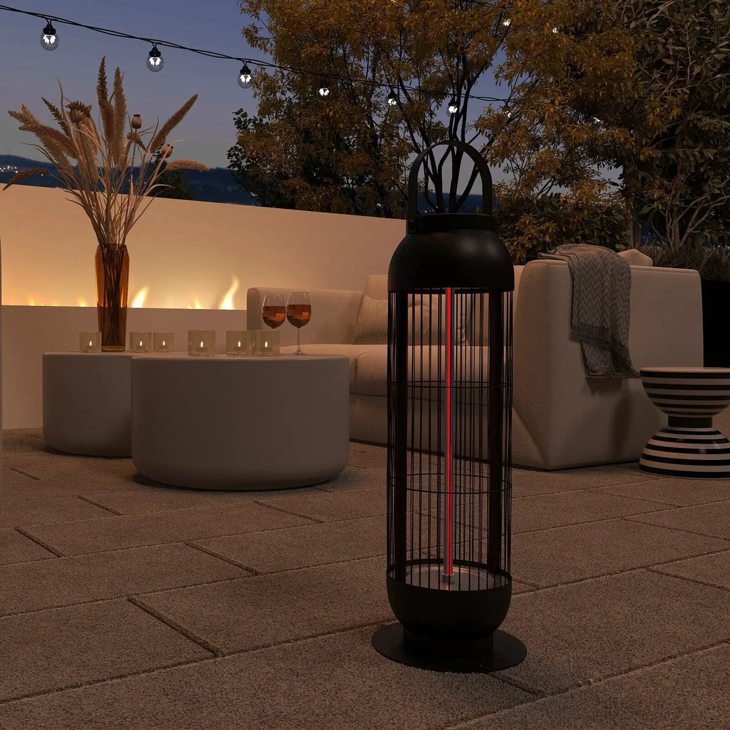 Havana Outdoors Portaheat 1000 Electric Heater Patio Stainless Steel Black - Myzenhome