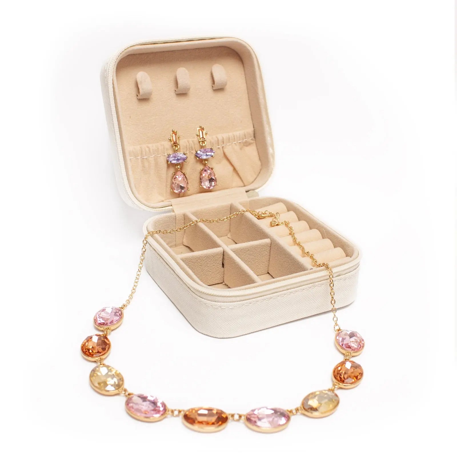 Jewellery Pack Bundle(1 x Stone Mix Necklace/1 x Set Earrings/1 x Jewellery Box) - Myzenhome