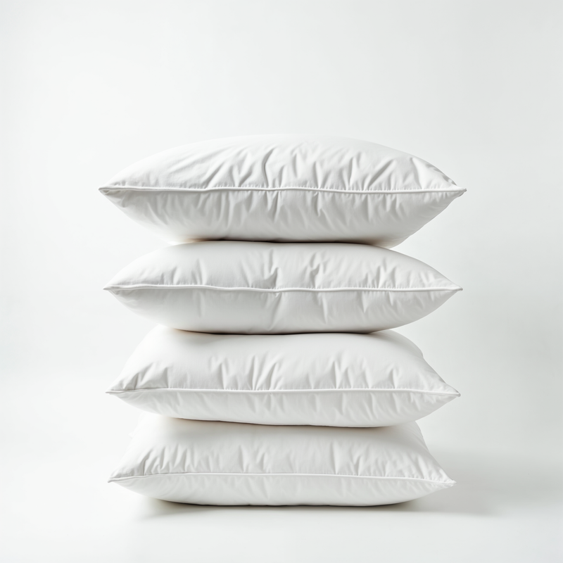 Royal Comfort Duck Feather Down Pillows 50 x 75cm Set Hotel Quality 4 Pack