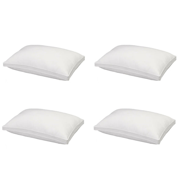 4 x Royal Comfort Luxury Bamboo Blend Gusset Pillows 4cm Gusset Support