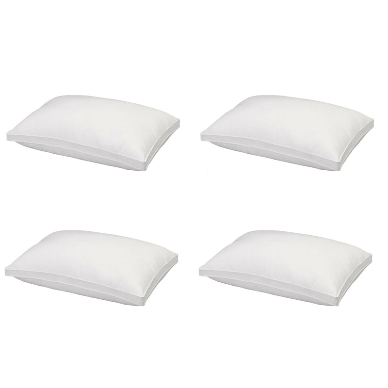 4 x Royal Comfort Luxury Bamboo Blend Gusset Pillows 4cm Gusset Support