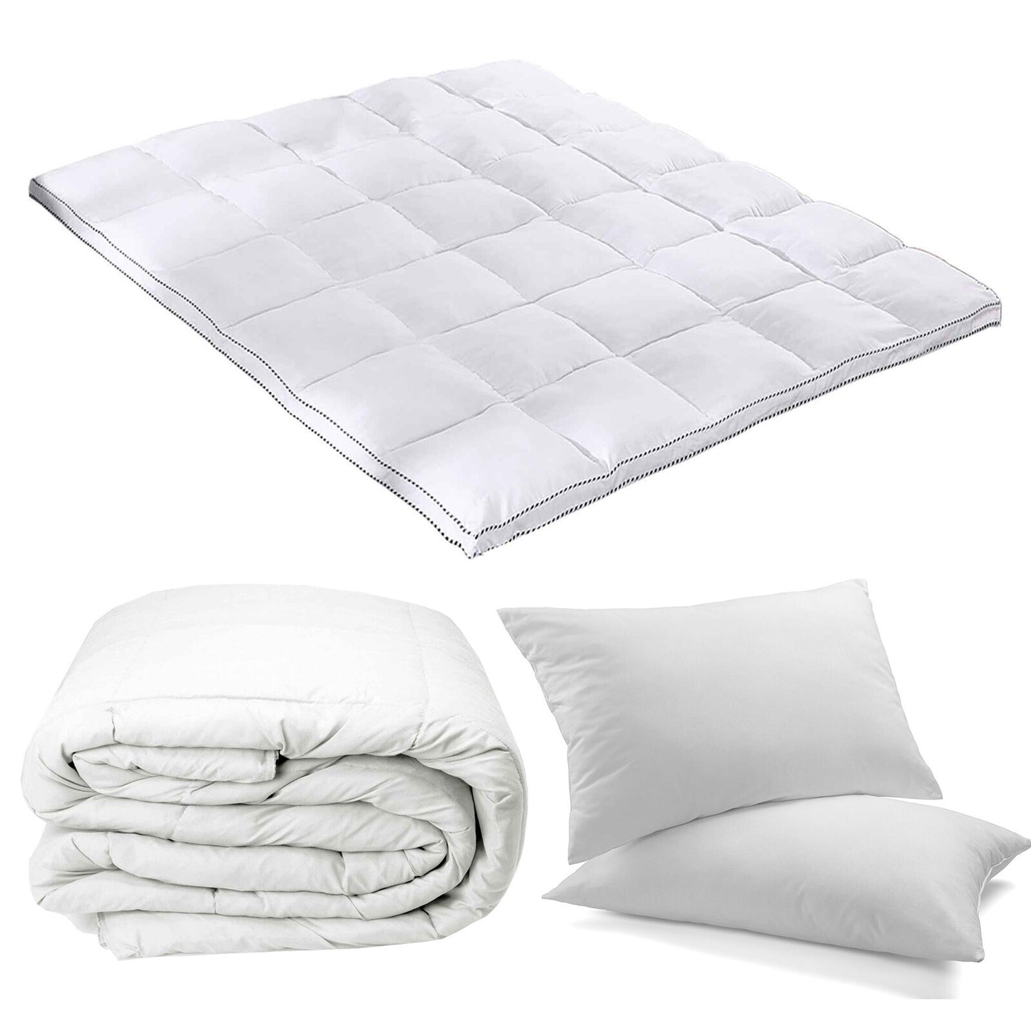 Royal Comfort Bedding Essentials Bed In Bag 1 x Quilt 1 x Topper 2 x Pillows Set - Myzenhome