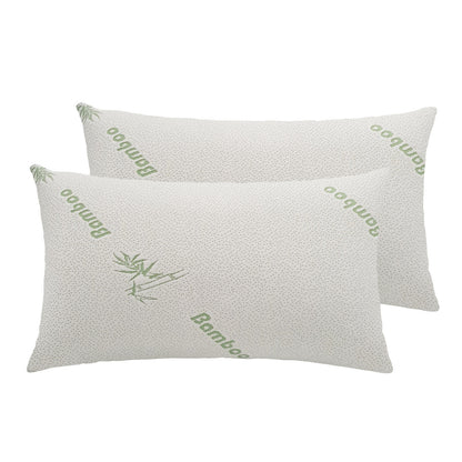 Royal Comfort Bundle Set Bamboo Memory Foam Pillows 2 Pack + 350GSM Bamboo Quilt - Myzenhome