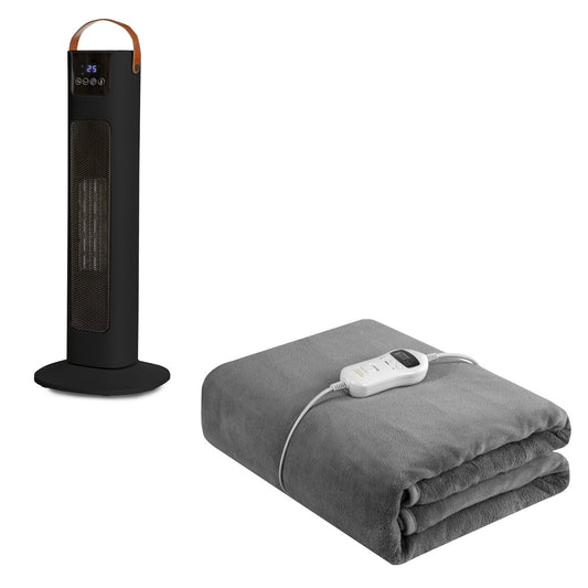 Royal Comfort Winter Warmers Set 1 x Heated Throw + 1 x Pursonic Tower Heater - Myzenhome