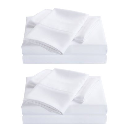 Royal Comfort 2000 Thread Count Original Bamboo Blend White Sheet Set 2 Pack - Myzenhome