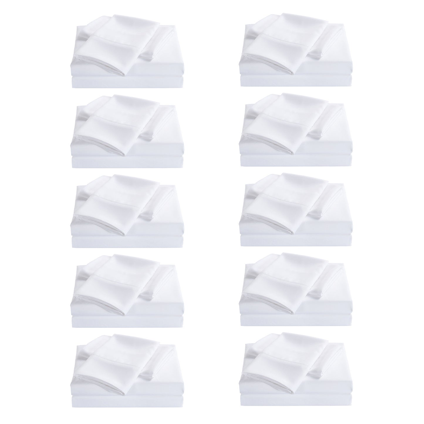 Royal Comfort 2000 Thread Count Original Bamboo Blend White Sheet Set 10 Pack - Myzenhome