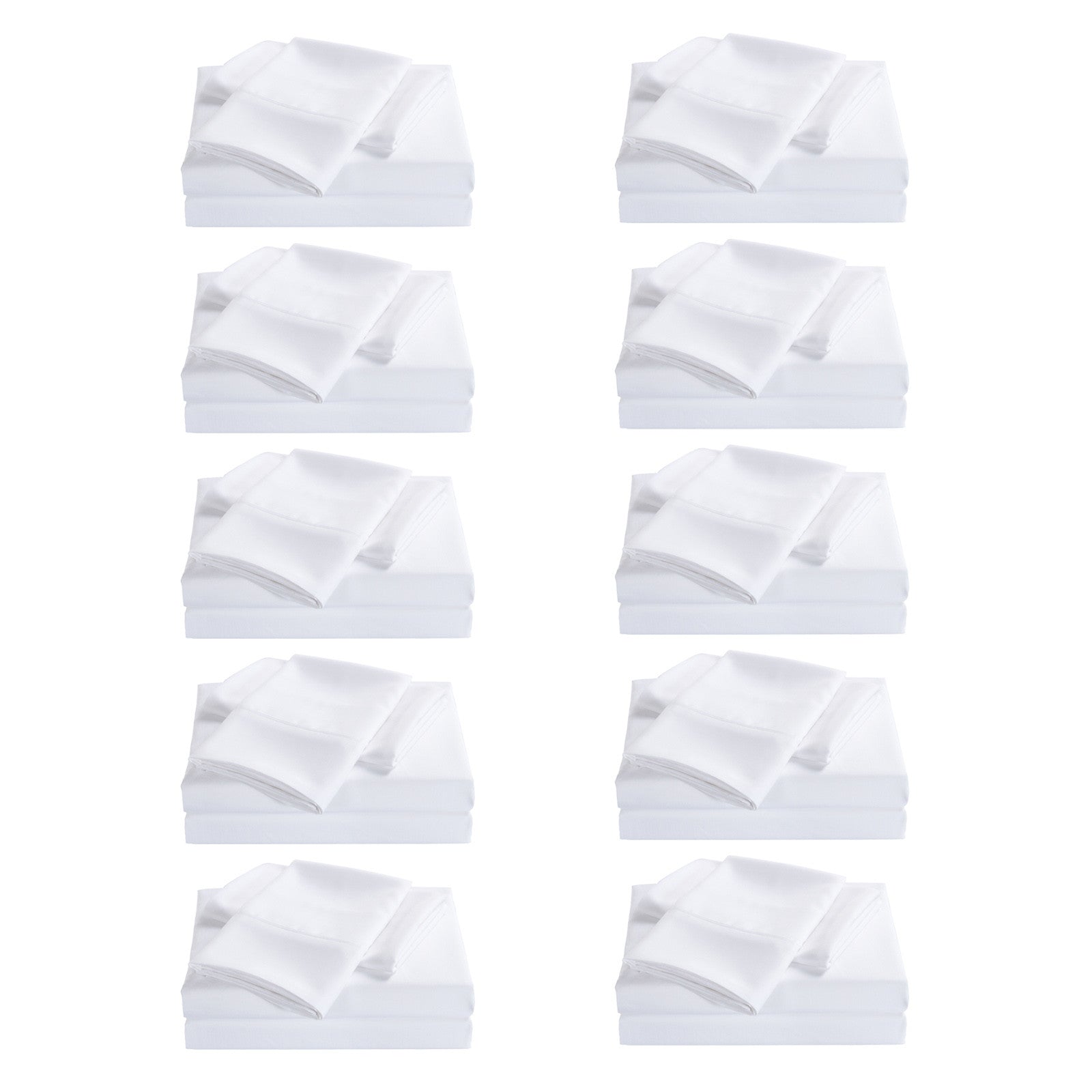 Royal Comfort 2000 Thread Count Original Bamboo Blend White Sheet Set 10 Pack - Myzenhome