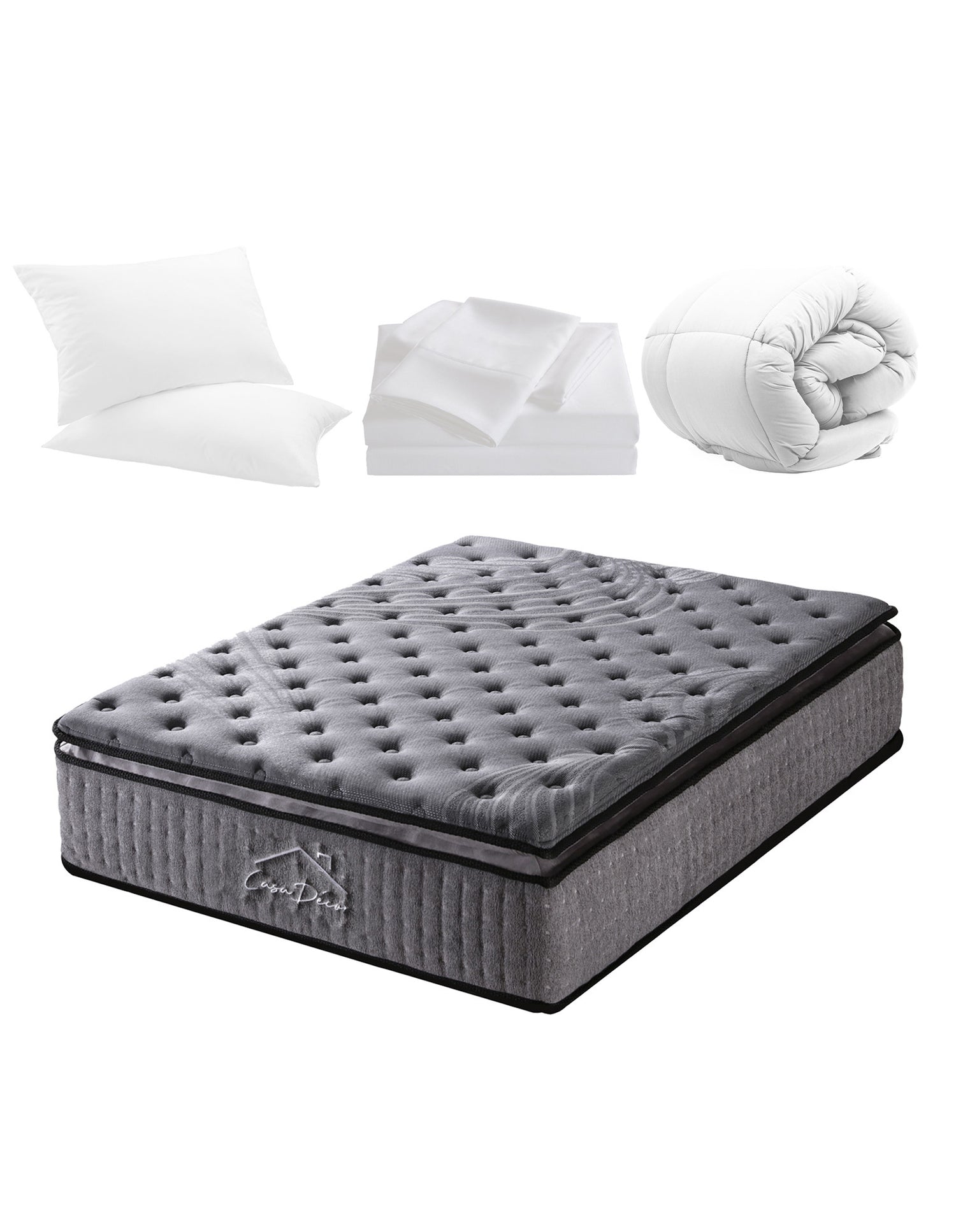 Casa Decor Bamboo Charcoal Mattress And Supreme Bedding Pack - Myzenhome