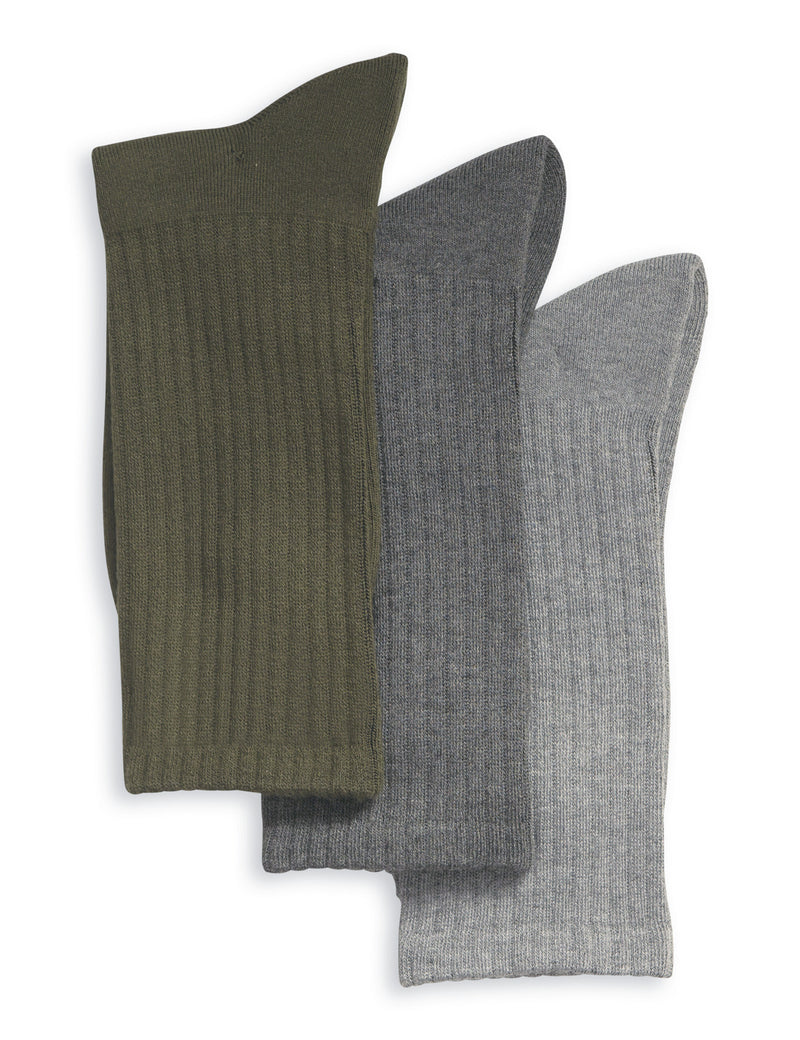 Mens 24 Pack Socks Casual Bamboo Crew