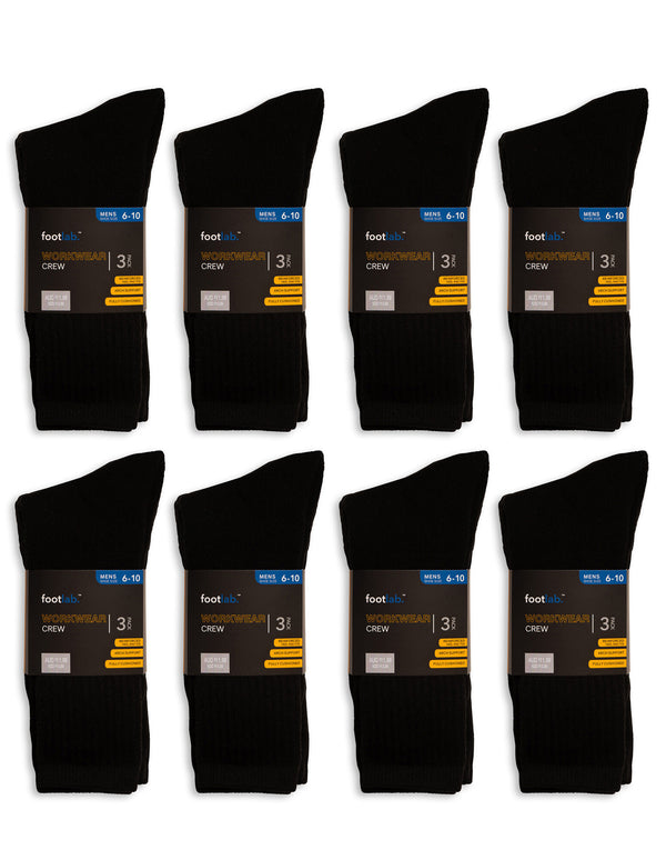 Mens 24 Pack Socks Workwear Crew, Acrylic