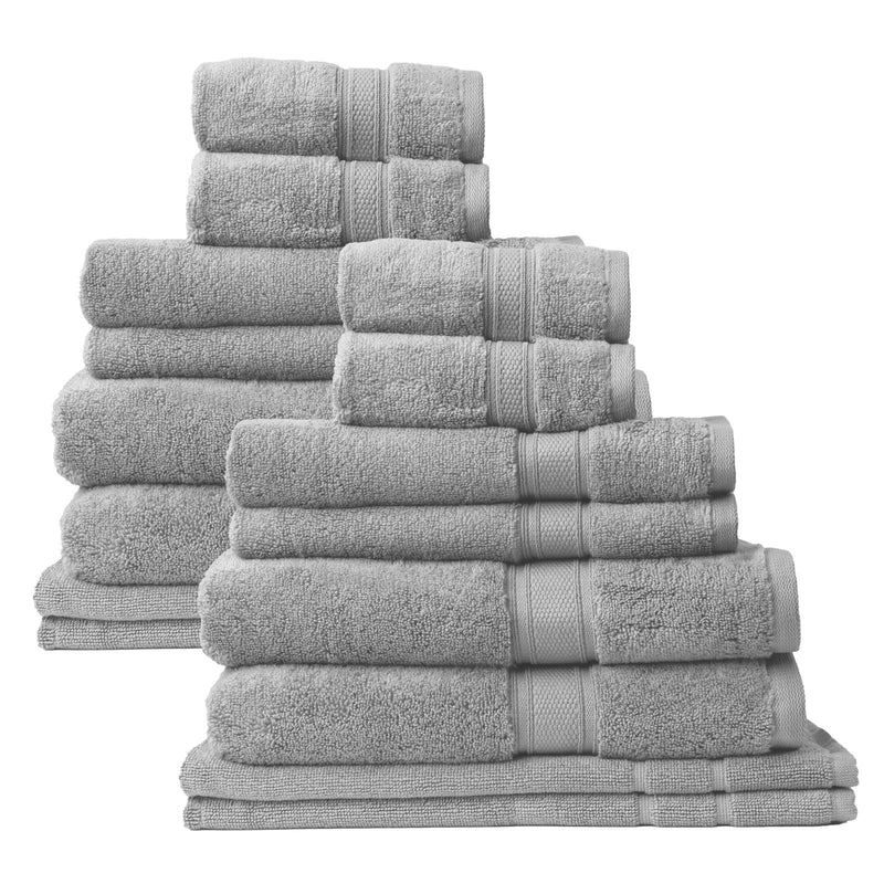 Royal Comfort Towel Set 16 Piece 100% Cotton Zero Twist Luxury Plush