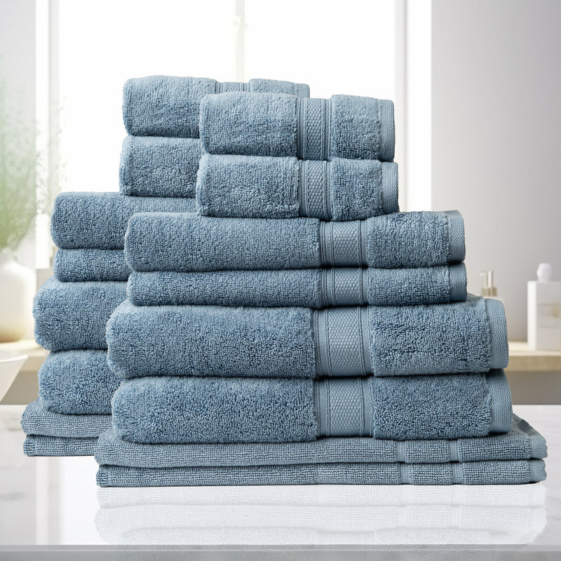 Royal Comfort Towel Set 16 Piece 100% Cotton Zero Twist Luxury Plush