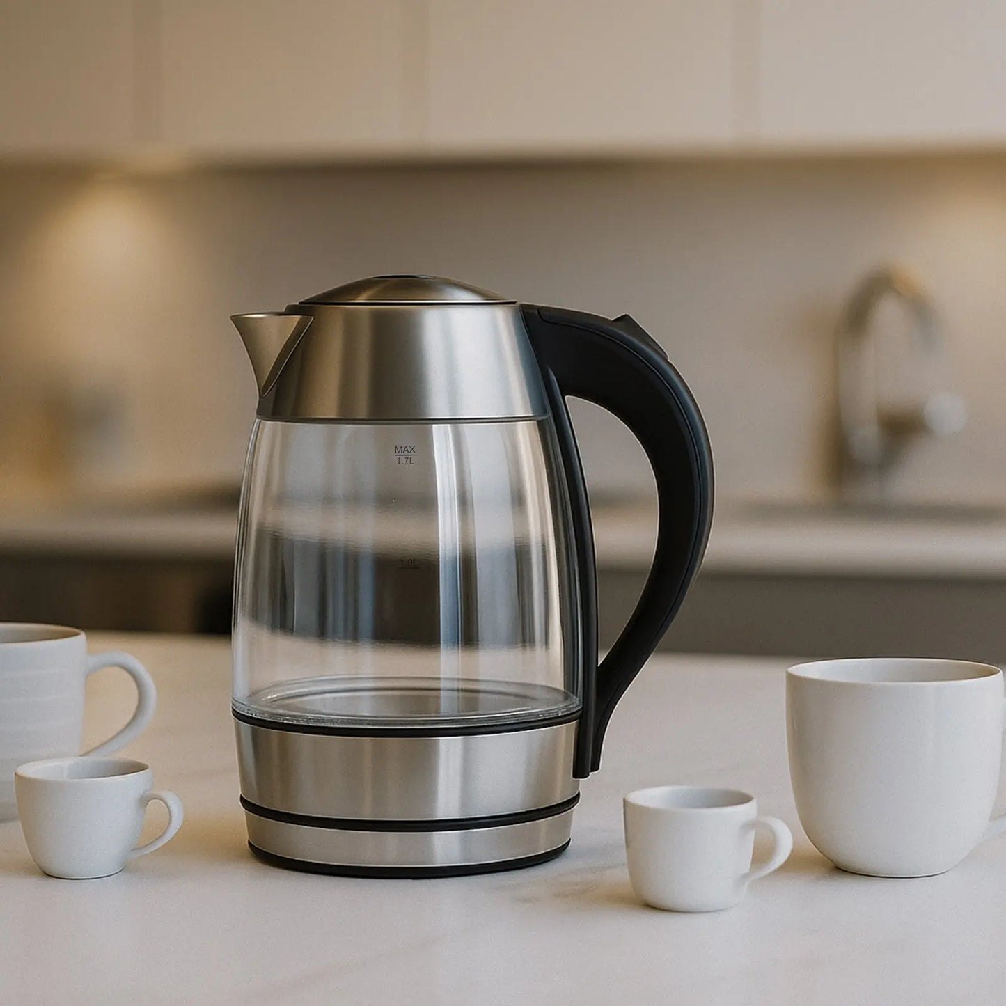 Kitchen Couture 1.7L Double Wall Glass Kettle with Thermoguard™ Protection Myzenhome