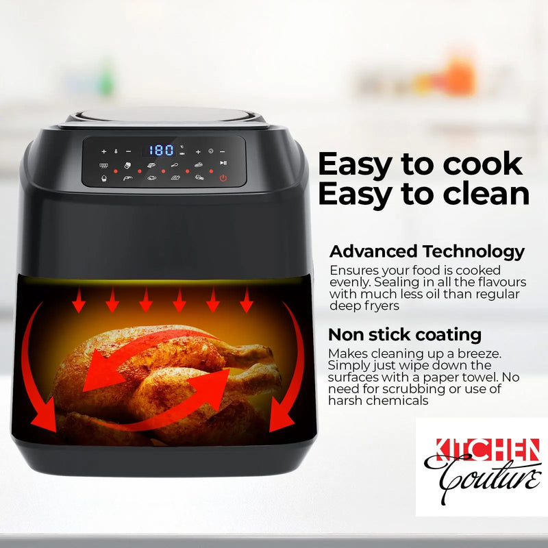 Kitchen Couture 11.5 Litre Air Fryer Multifunctional LCD Digital Display - Myzenhome