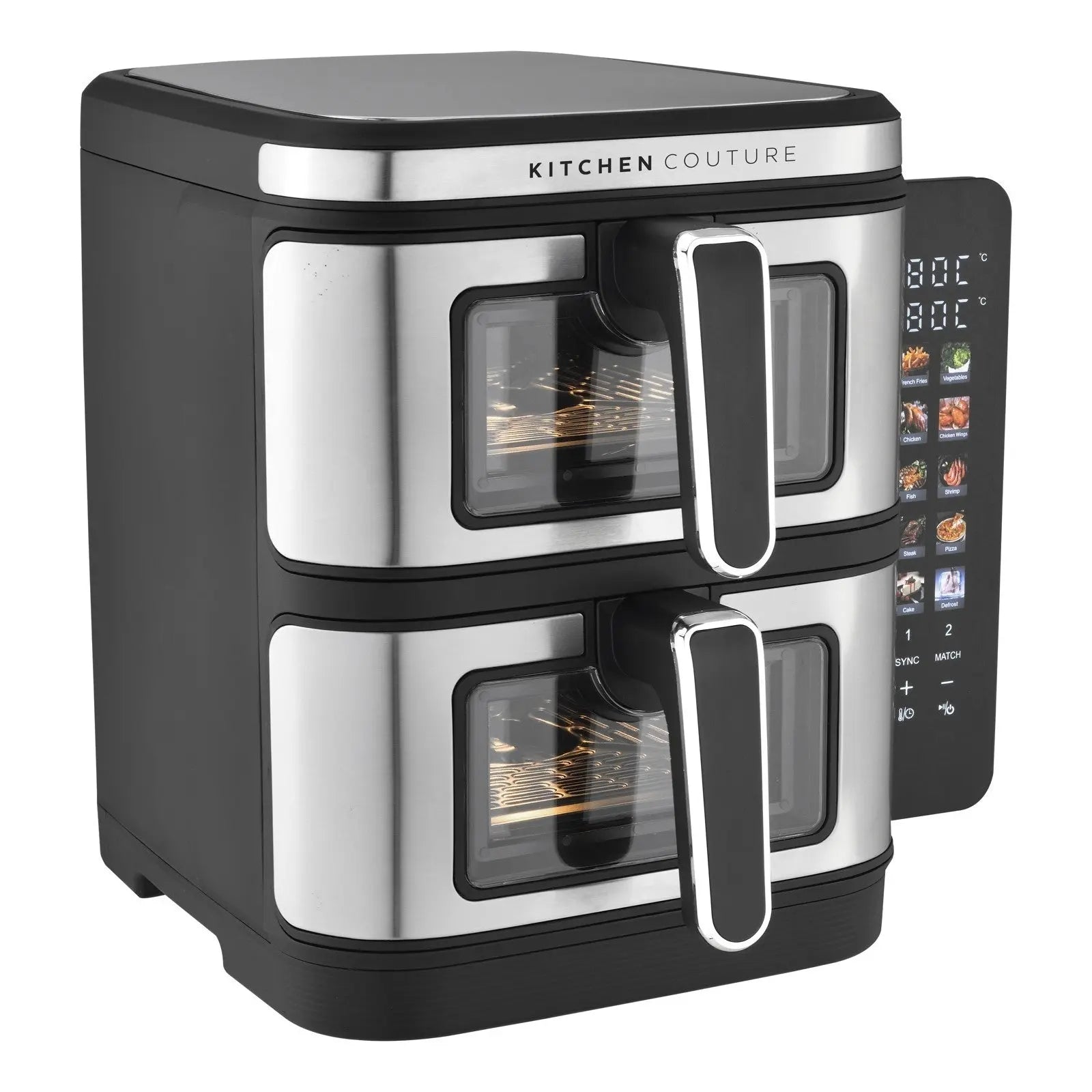 Kitchen Couture 11L Clear View Vertex Dual Draw Air Fryer Myzenhome