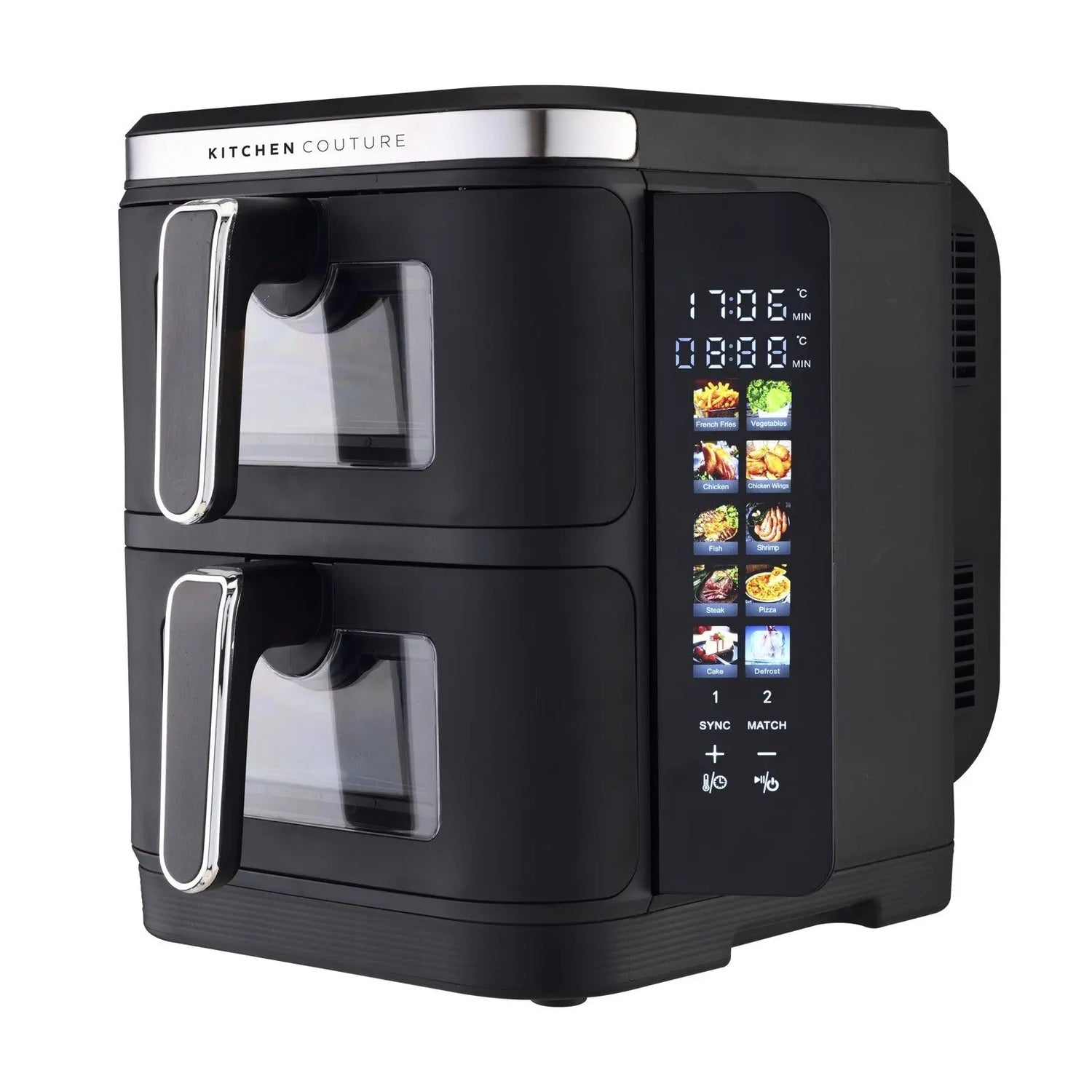 Kitchen Couture 11L Clear View Vertex Dual Draw Air Fryer Myzenhome