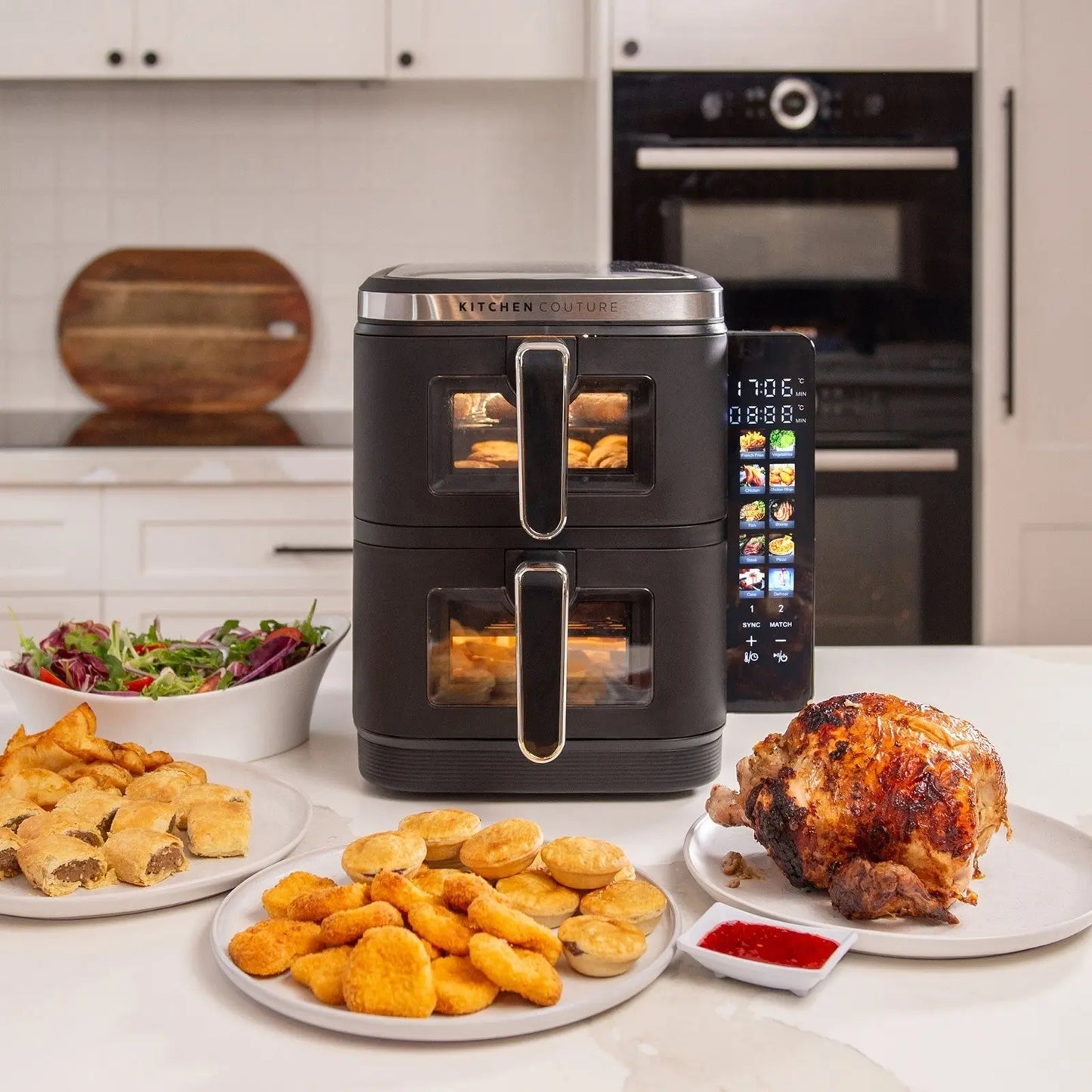 Kitchen Couture 11L Clear View Vertex Dual Draw Air Fryer Myzenhome
