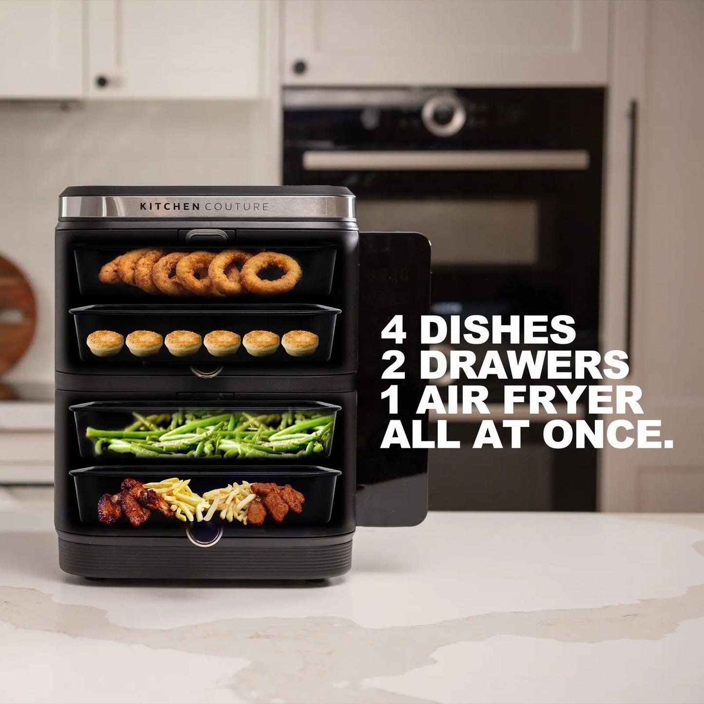 Kitchen Couture 11L Clear View Vertex Dual Draw Air Fryer Myzenhome