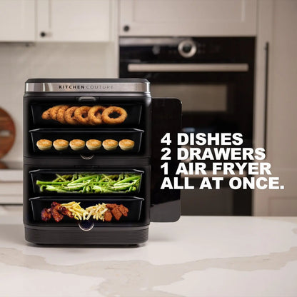 Kitchen Couture 11L Clear View Vertex Dual Draw Air Fryer Myzenhome