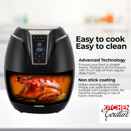 Kitchen Couture 4 Litre Air Fryer Digital Display 1400W Healthy Cooker - Myzenhome