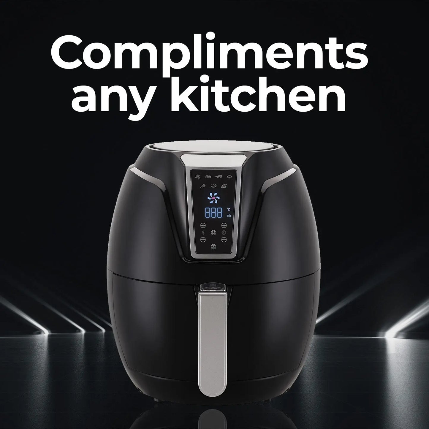 Kitchen Couture 4 Litre Air Fryer Digital Display 1400W Healthy Cooker - Myzenhome