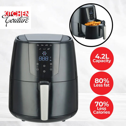 Kitchen Couture 4.2 Litre Air Fryer Digital Display 1400W Healthy Cooker - Myzenhome