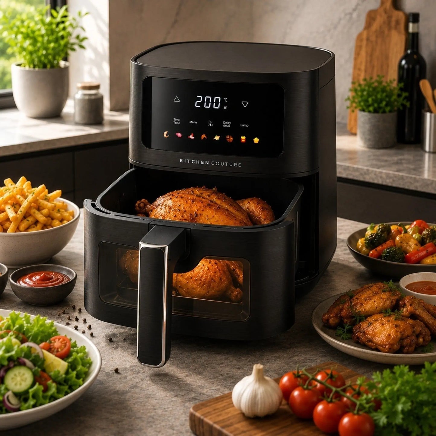 Kitchen Couture 4.5L Clear View Colour Touch Air Fryer Myzenhome
