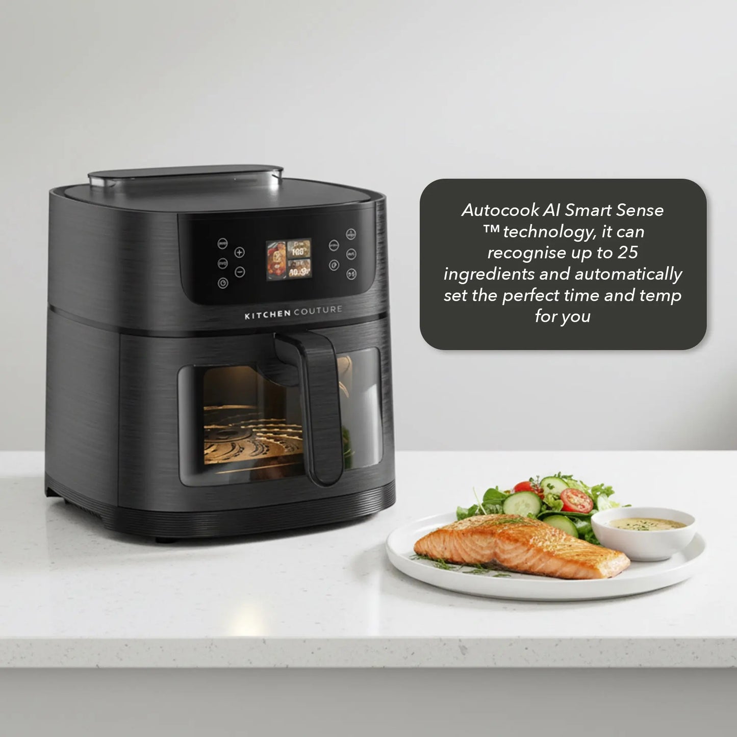Kitchen Couture 8L Ai Smart Sense Ceramic Auto Cooking Air Fryer Myzenhome