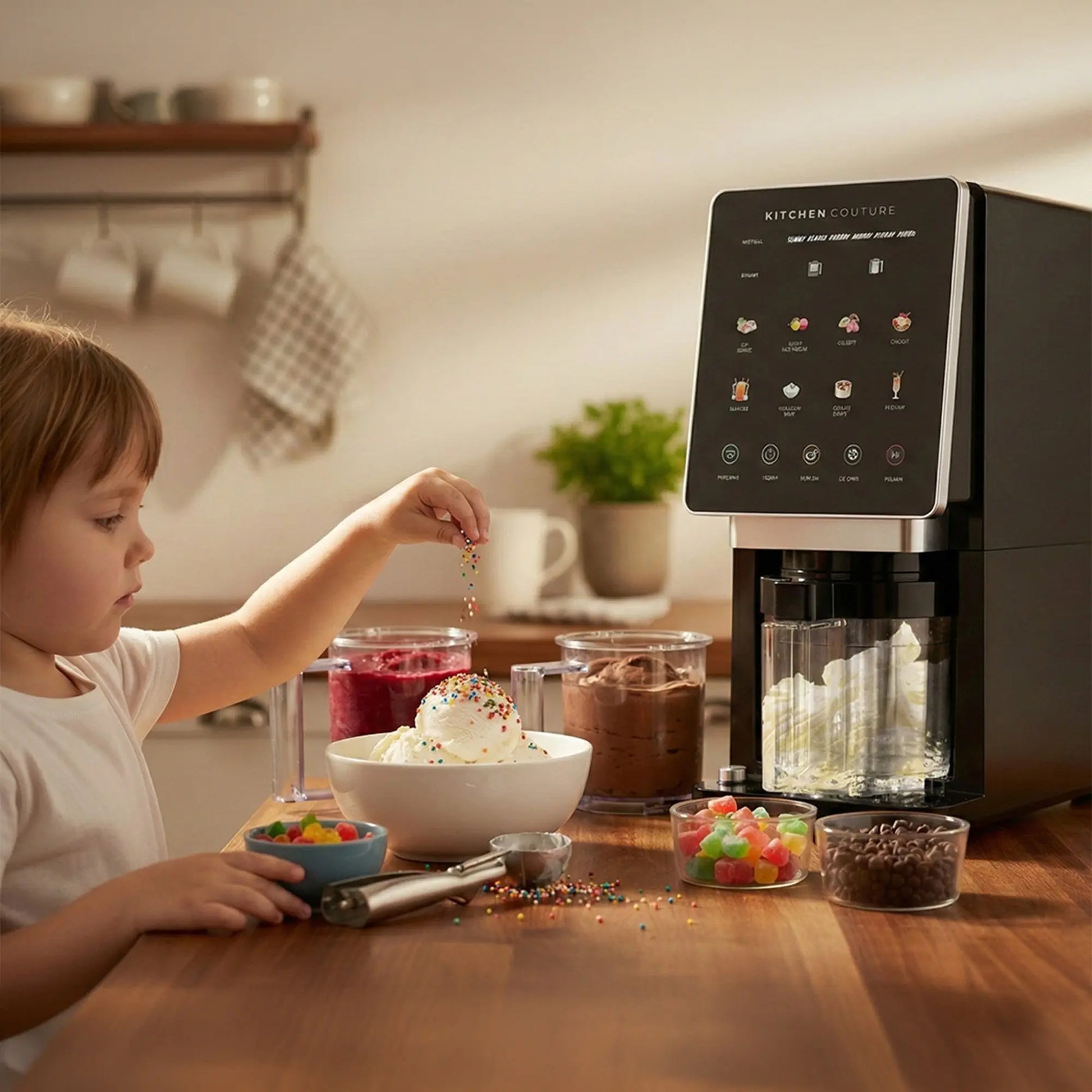 Kitchen Couture Whippi Frozen Dessert Maker with 3 Prep & Store Pots Myzenhome