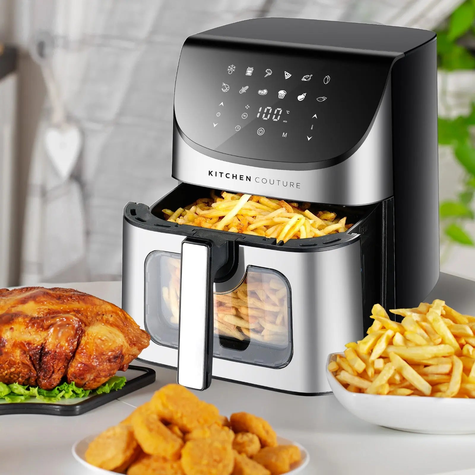 Kitchen Couture Litre Air Fryer Clearview Stainless Steel