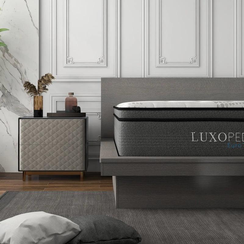 Luxopedic Pocket Spring Mattress 5 Zone 32CM Euro Top Memory Foam Medium Firm - Myzenhome