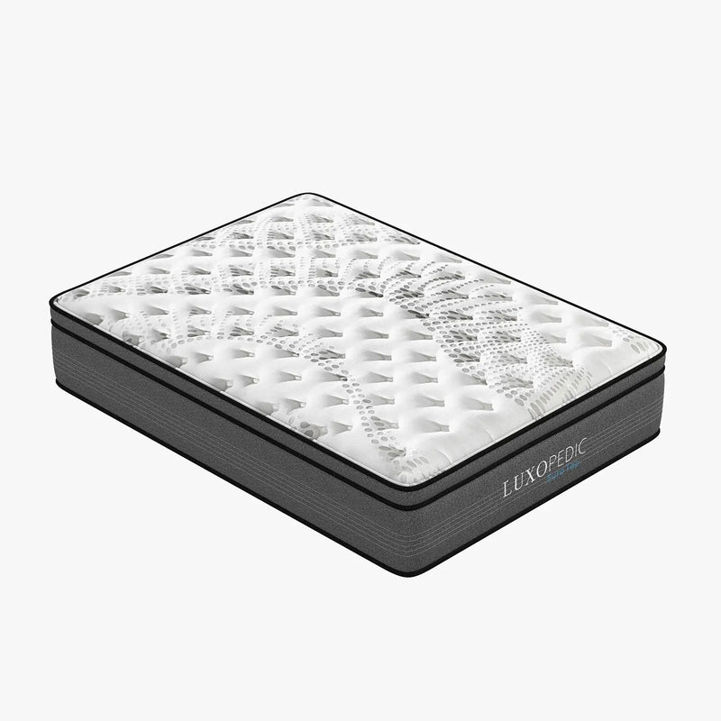 Luxopedic Pocket Spring Mattress 5 Zone 32CM Euro Top Memory Foam Medium Firm - Myzenhome