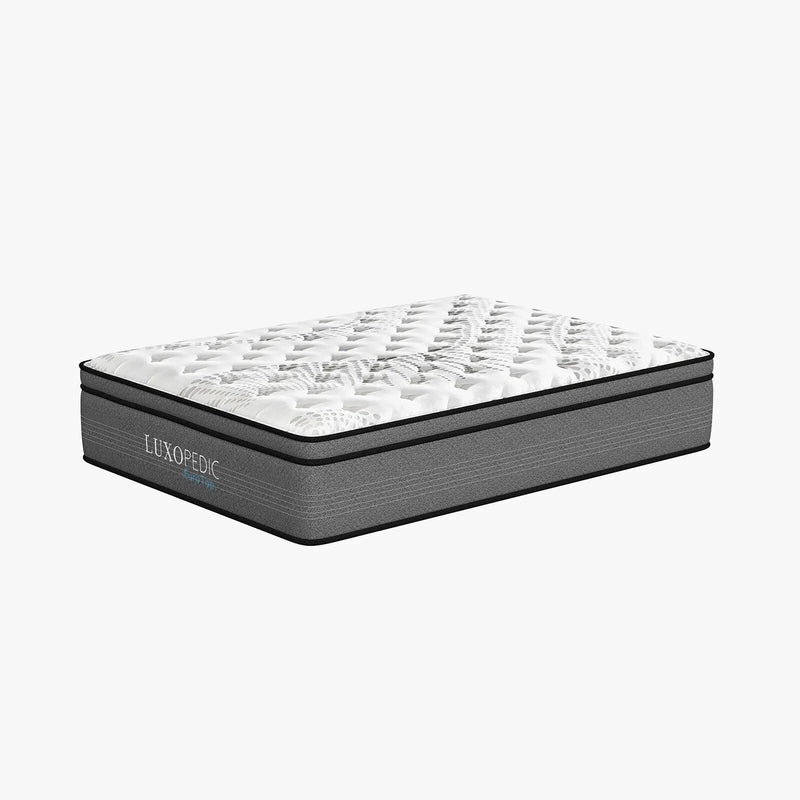 Luxopedic Pocket Spring Mattress 5 Zone 32CM Euro Top Memory Foam Medium Firm - Myzenhome