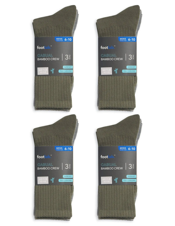 Mens 12 Pack Socks Casual Bamboo Crew - Myzenhome