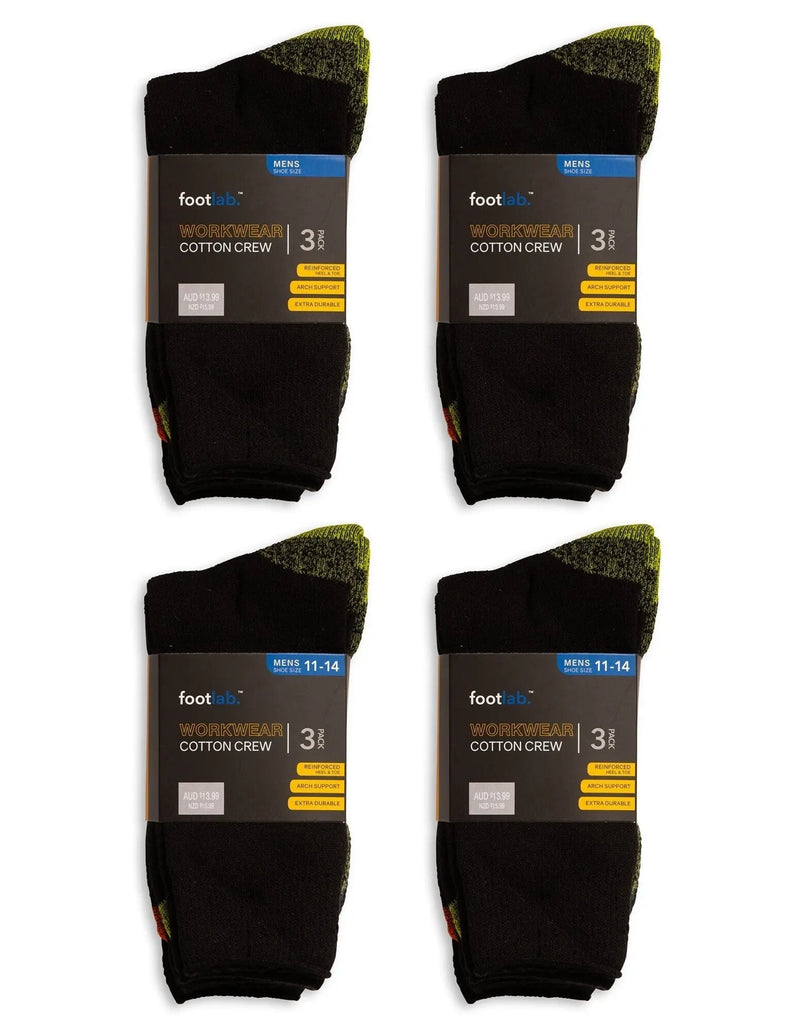 Mens 12 Pack Socks Workwear Crew, Cotton - Myzenhome