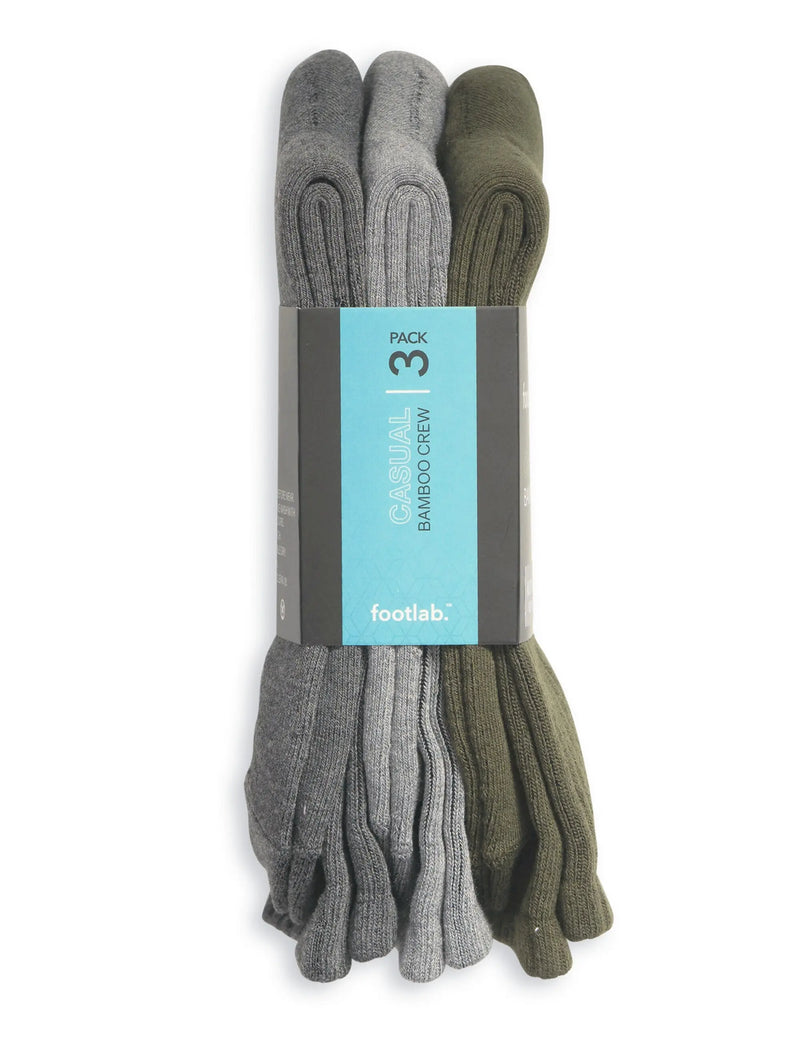 Mens 24 Pack Socks Casual Bamboo Crew - Myzenhome