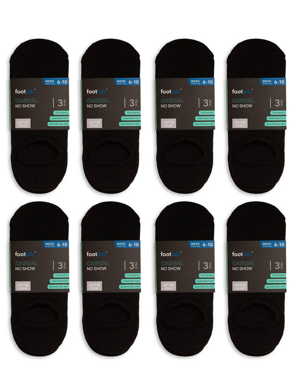 Mens 24 Pack Socks Casual No Show, Cushioned - Myzenhome