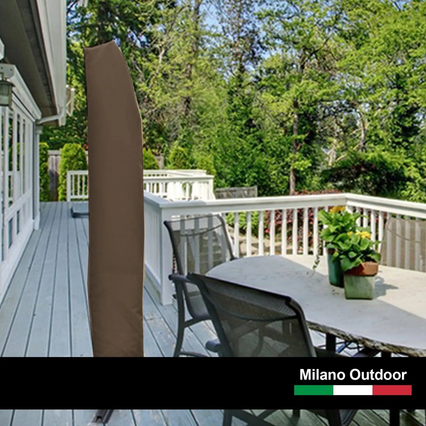 Milano 3m umbrella cantilever with protective cover patio garden shade Milano Decor
