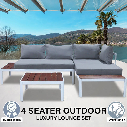 Milano 3pc Outdoor Furniture Lounge Sofa Set Poolside Deck Patio Setting Garden - Myzenhome