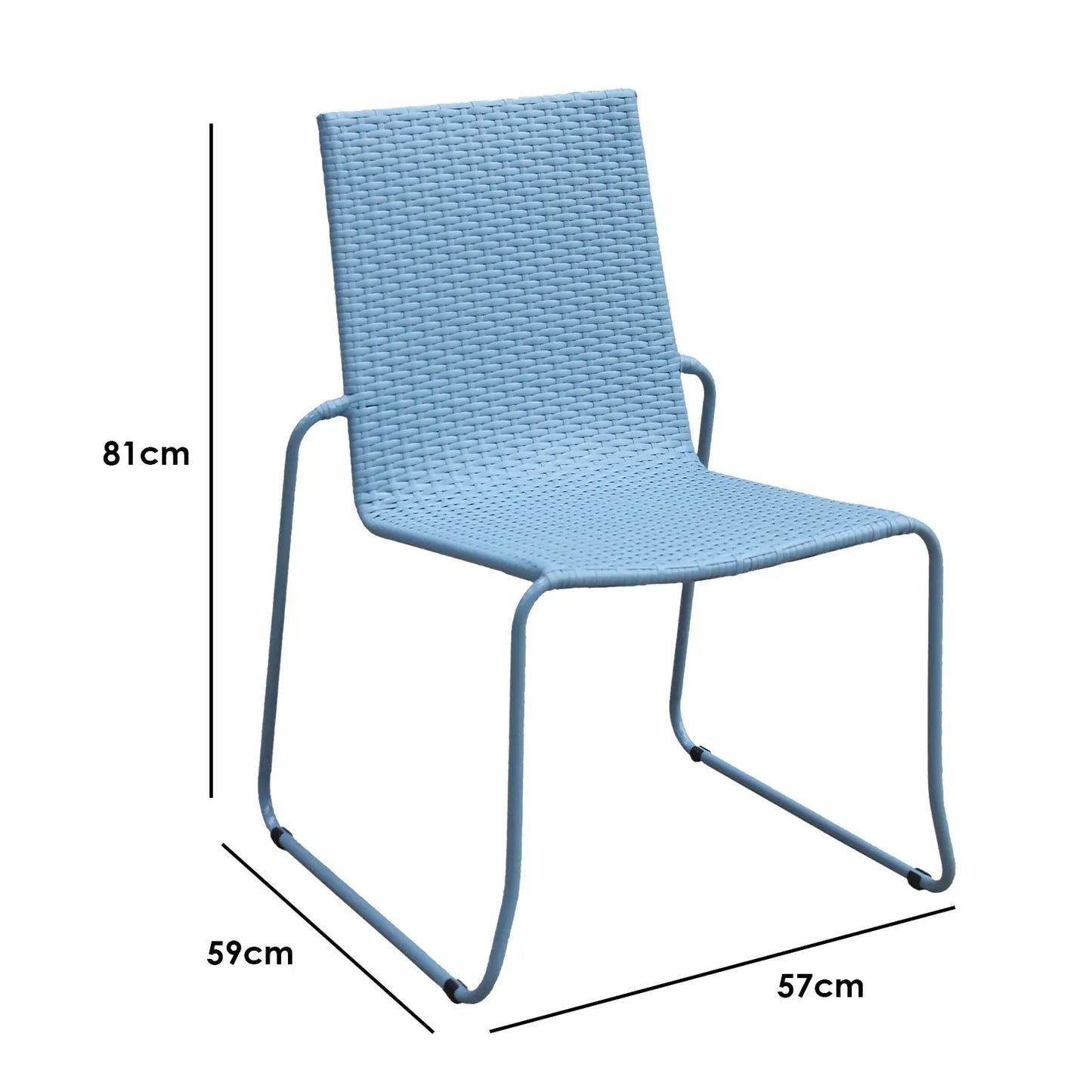 Milano 3pc furniture steel/rattan coffee table & chairs patio garden set Milano Outdoor