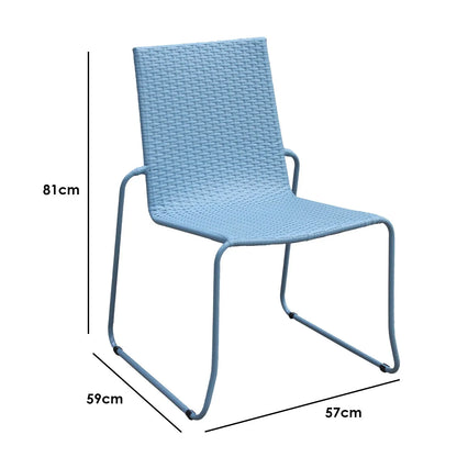 Milano 3pc furniture steel/rattan coffee table & chairs patio garden set Milano Outdoor