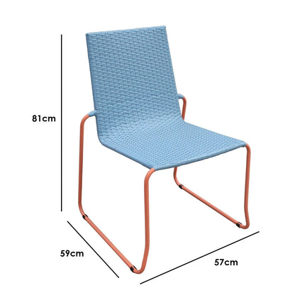 Milano 3pc furniture steel/rattan coffee table & chairs patio garden set Milano Outdoor