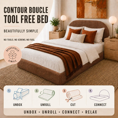 Milano Contour Boucle Tool Free Bed Frame Myzenhome