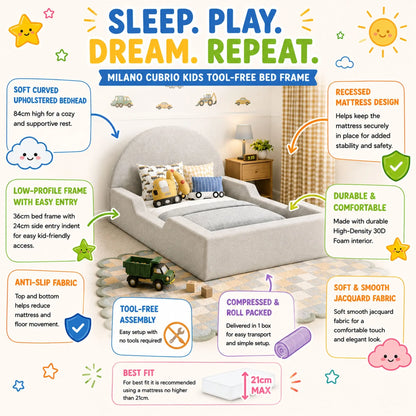 Milano Cubrio Kids Tool Free Bed Frame Myzenhome